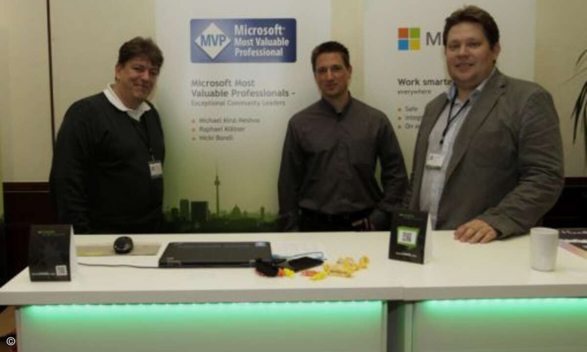 Die Microsoft MVPs Michael Kirst-Neshva, Nicki Borell und Raphael Köllner versorgten die Teilnehmer in ihren Sessions rundum Microsoft Exchange, Office 365 und mehr  (Foto: GWAVA)