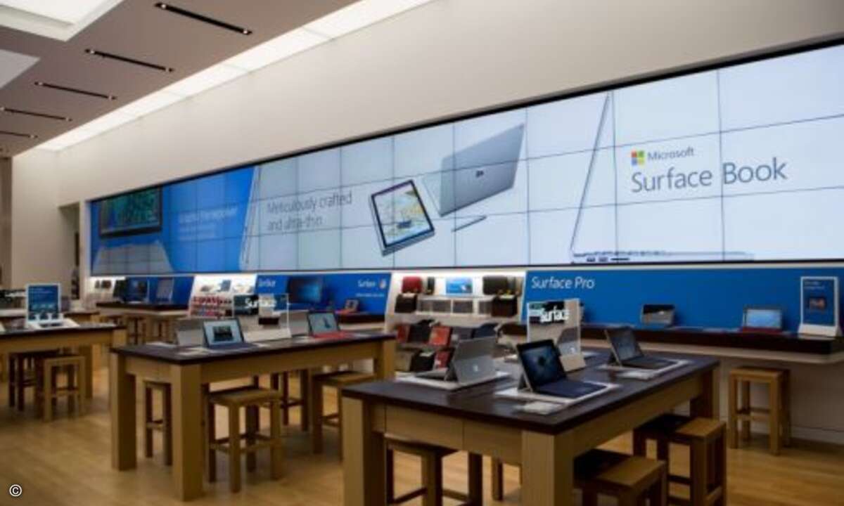 Mit 2.000 Quadratmetern bietet Microsofts Flagship-Store viel Raum für neue Produkte (Alle Fotos: Microsoft)