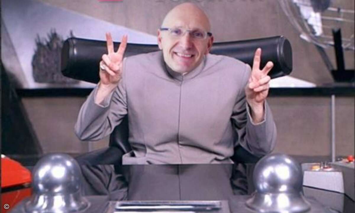 Timotheus Höttges, Vorstandsvorsitzender der Deutschen Telekom, als Dr. Evil. Für Kritiker der eindeutige Sieger der #Netzneutralität (Foto: Twitter.com)