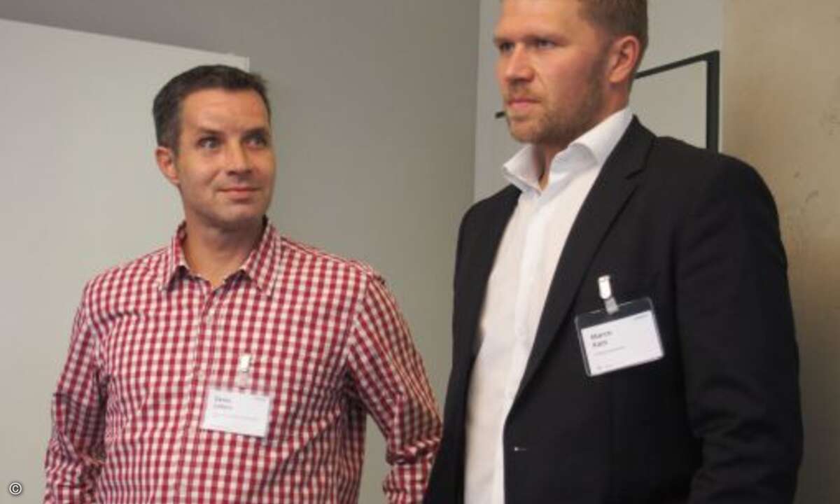 Ebenso wie der Backup-Spezialist Carbonite mit Marco Kain (rechts). Denis Leherr von Innovate Systems stellte die Vorteile des Cloud-Backup bei einem gemeinnützigen Verein vor. Nicht zuhelfen ist jedenfalls solchen Resellern, die ...