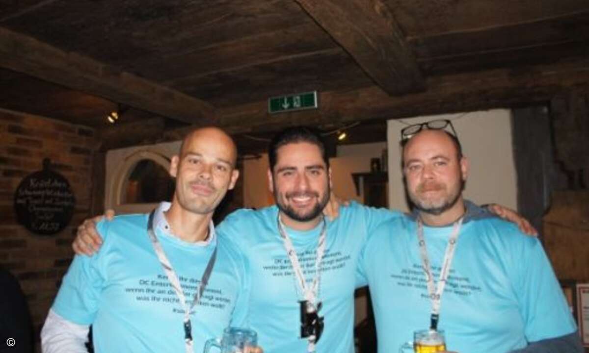 Sven Glatter (Comteam), Timo Kusian (Markensturm)und Andreas Meinolf (AXA) (Bild: CRN)