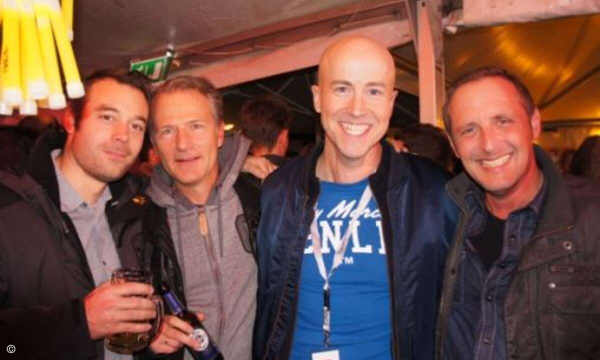 Philipp Schwer (Kyocera), Uwe Götze (Kyocera), Matthäus Hose (CRN), Stefan Rathofer (Kyocera) (Bild: CRN)