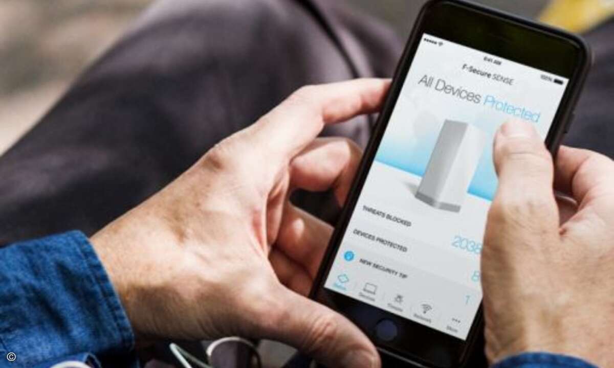 Die Steuerung von »Sense« erfolg über eine App (Foto: F-Secure)