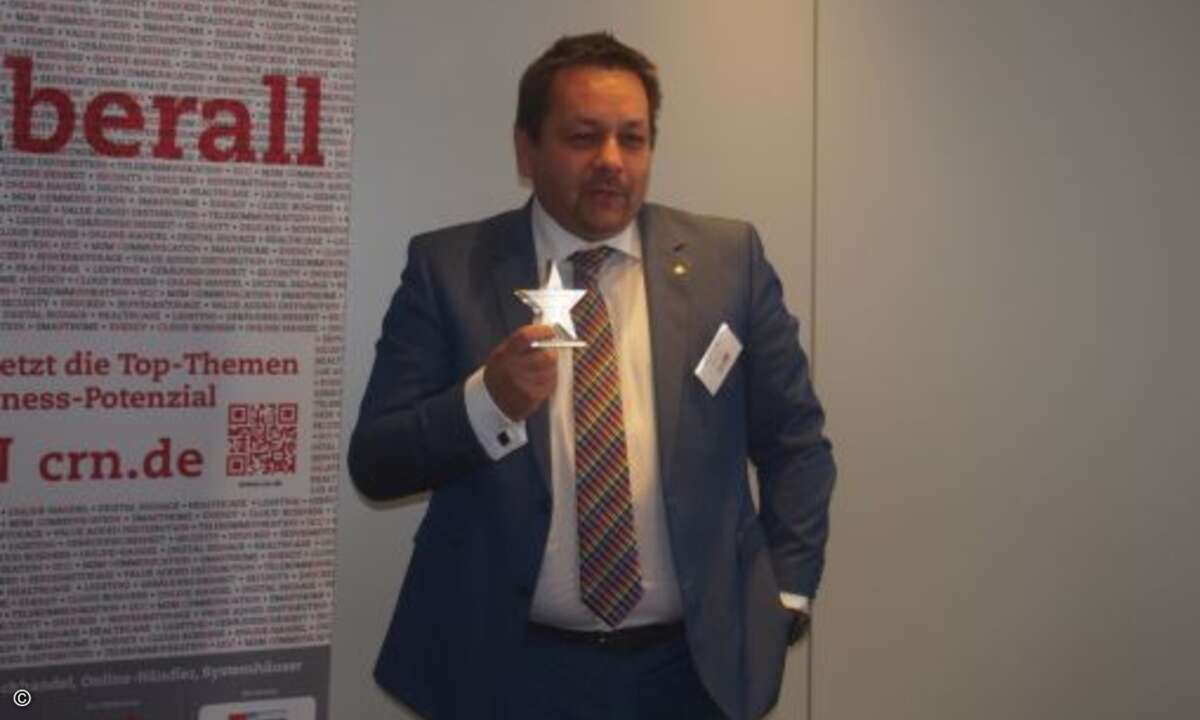Für Kyocera holte sich Dietmar Nick einen der begehrten Channel-Champion-Sterne ab (Foto: CRN)