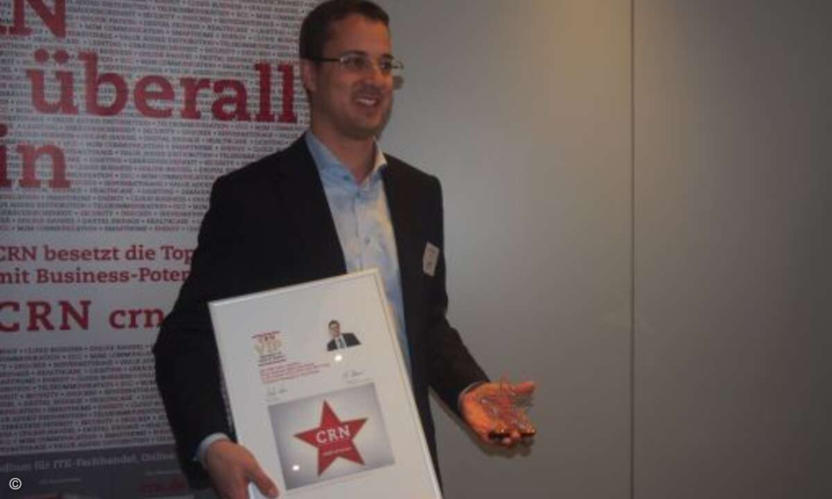 Dominic Mein von BenQ räumte auch schon zum dritten Mal den begehrten Award ab. Herzlichen Glückwunsch! (Foto: CRN)