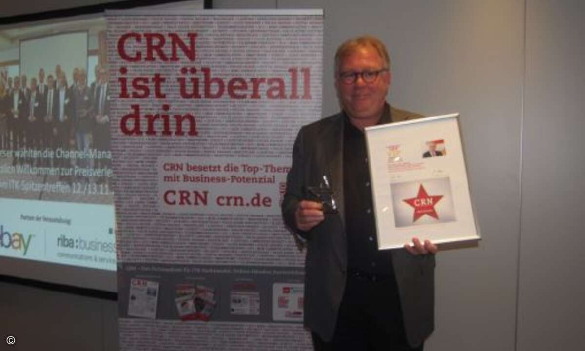 Für den Mann hinter der Fritzbox, Ulrich Müller-Albring war es dagegen ebenfalls bereits Award Numero 3 in Folge (Foto: CRN)