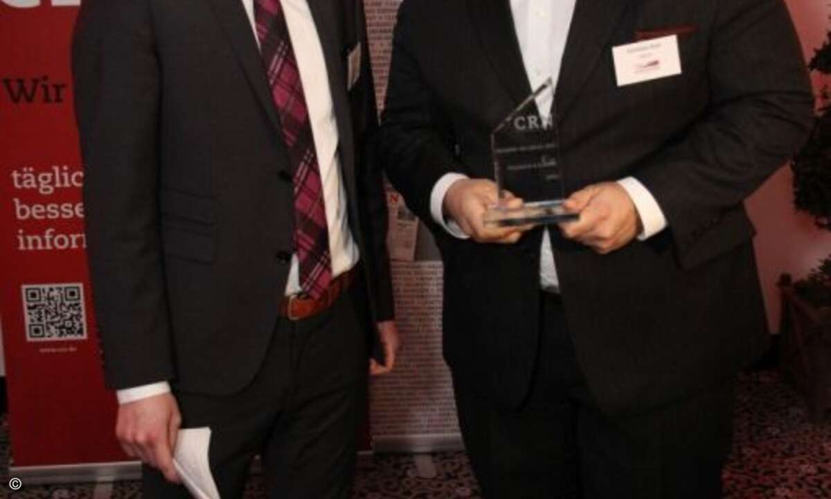 Für Jabra nahm Christian Kast einen Award bei Peripherie und Zubehör entgegen (Foto: CRN)