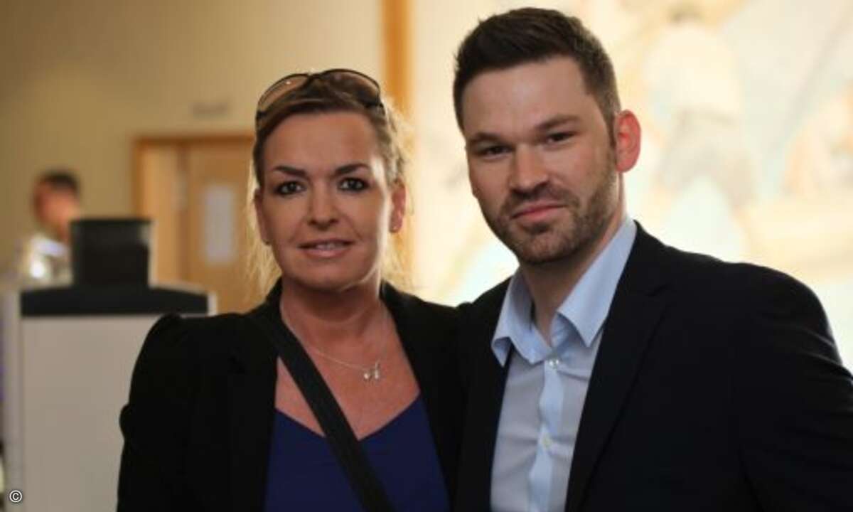 Carolin Schlüter (CRN) mit Marken-Macher Martin Pfleiderer von Tarox
(Foto: CRN)
