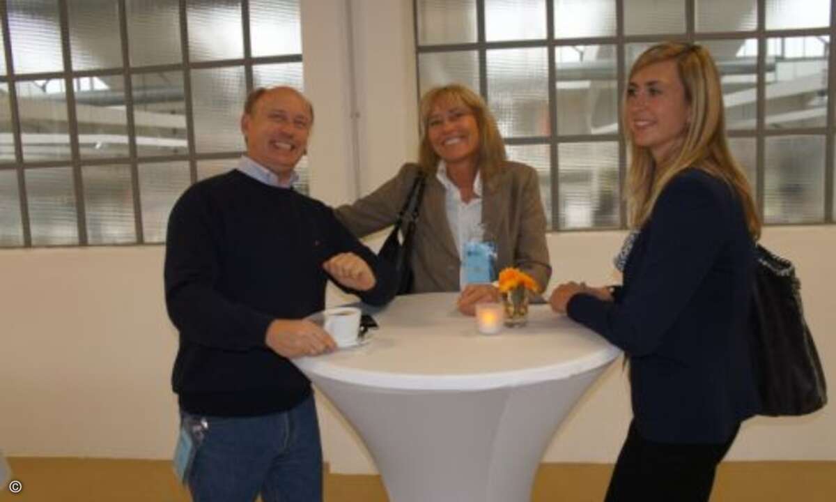 Kaffeepause für Michael Klatte, Claudia Ketzer und Janina zur Mühlen (alle Eset) (Foto: CRN)