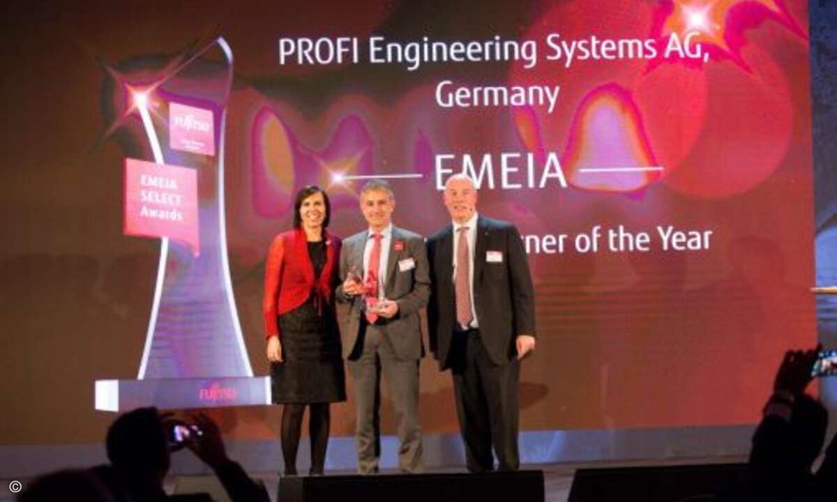 Als EMEIA Infrastruktur-Partner des Jahres wurde die Profi AG aus Deutschland geehrt(Bild: Fujitsu)