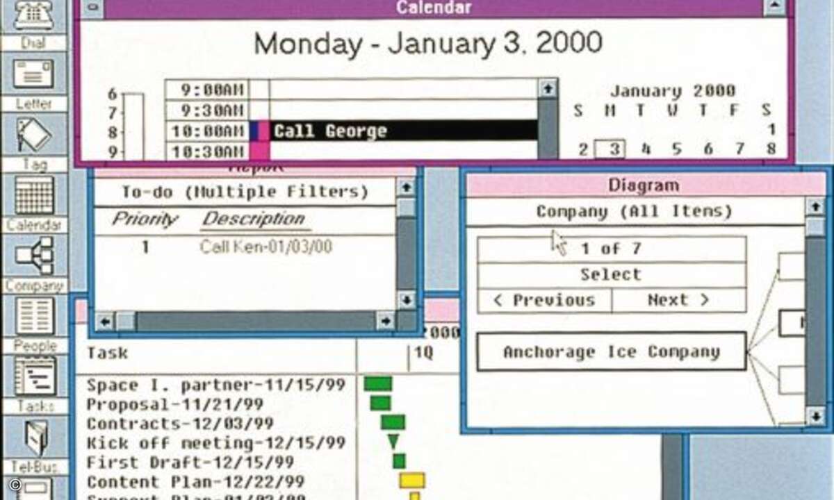 Optisch mittlerweile ein Graus, aber damals modernes Design: die Oberfläche von Windows 3.0 (Foto: Microsoft)