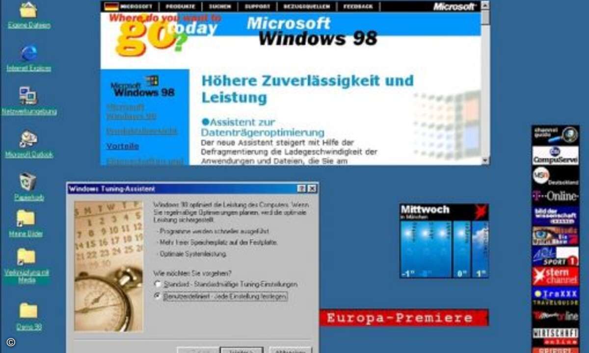 So sah Windows 98 aus (Foto: Microsoft)