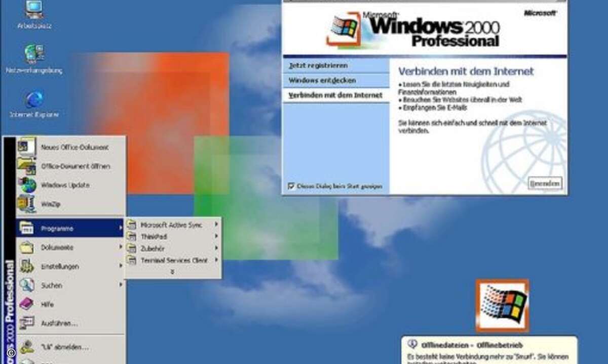 Die Oberfläche von Windows 2000 (Foto: Microsoft)