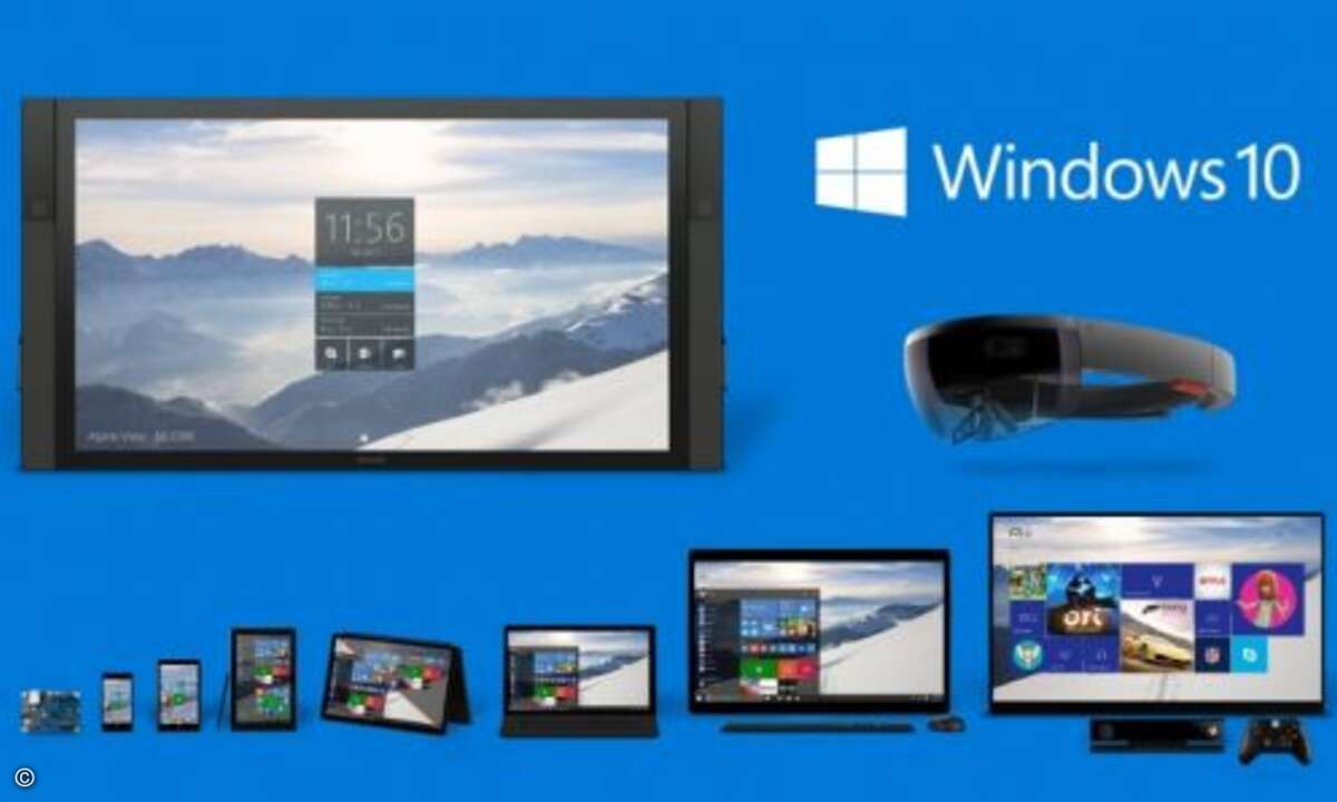 Zudem führte Microsoft mit Windows 10 seine Betriebssystem-Welten zusammen - das neue Betriebssystem soll auf allen Gerätegattungen laufen (Foto: Microsoft)