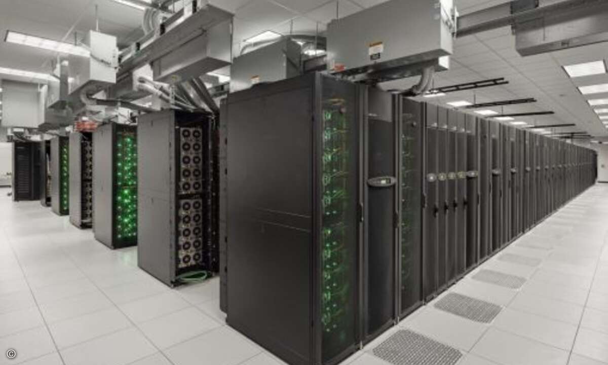 Platz 10: Stampede 
TFLOPs (Linpack): 5.168
Prozessoren: Intel Xeon E5-2680 8C 2.700GHz, Infiniband FDR, Intel Xeon Phi SE10P
Kerne: 462.462
Hersteller: Dell (PowerEdge C8220)
(Foto: University of Texas)