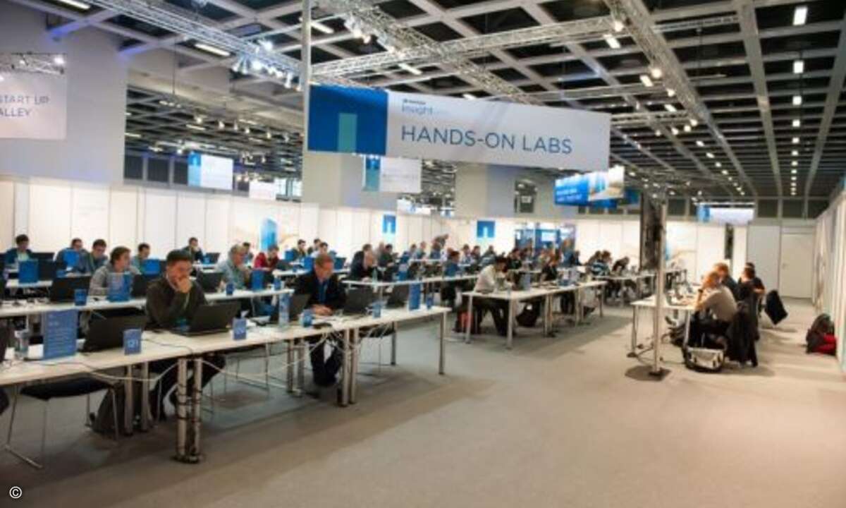 Die Konferenzteilnehmer konnten die NetApp-Produkte im »Hands-On Lab« selbst ausprobieren (Foto: NetApp)