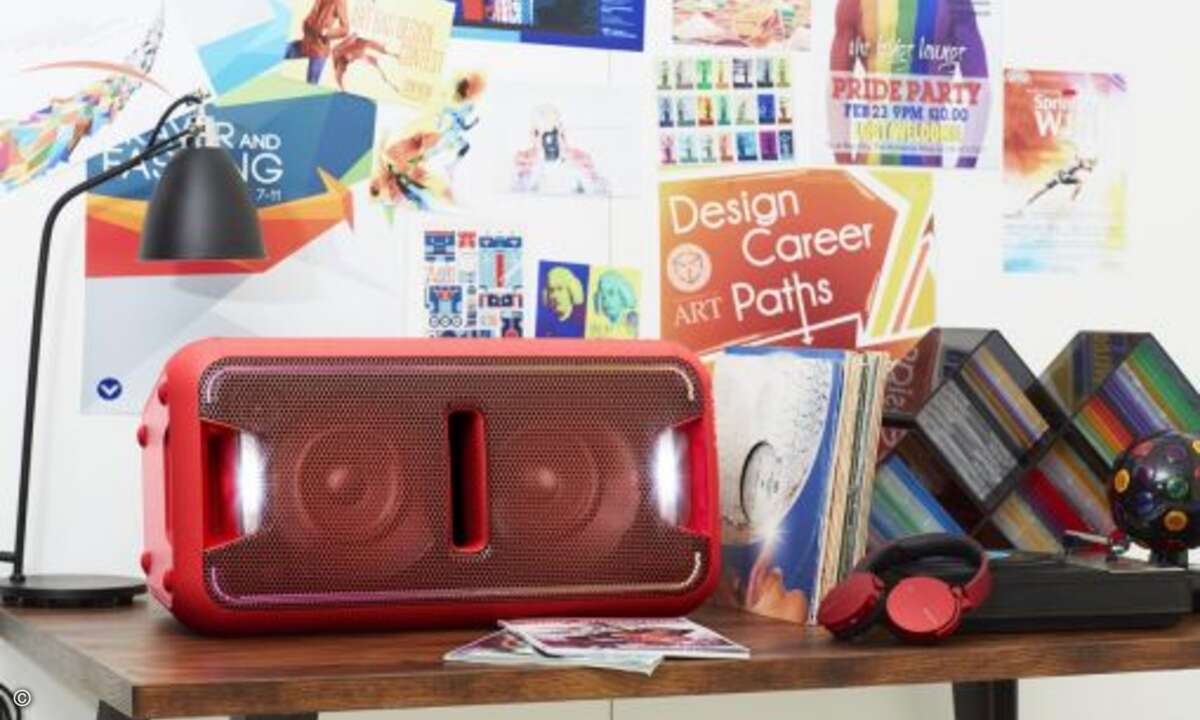 Mit dem Home-Audio-System »GTK-XB7« von Sony wird das Wohnzimmer zum Club (Bild: Sony)