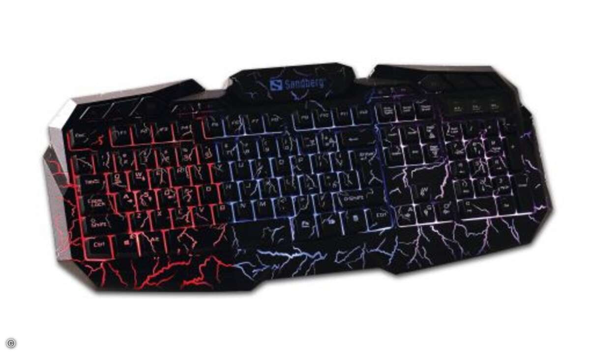Vielleicht wurde die Maus ja von einem der Blitze auf dem Thunderstorm Keyboard getroffen?(Foto: Sandberg)