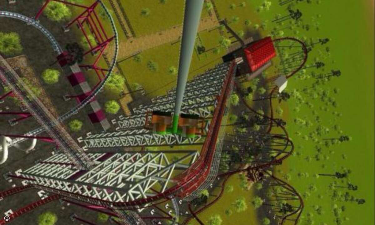 Nachdem die wilden Achterbahnen fertig gebaut sind,... (Foto: Atari)