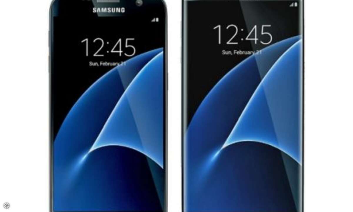 Auf den geleakten Bildern ist gut zu sehen, dass das Galaxy S7 Edge größer als das S7 ausfällt (Foto: @evleaks)