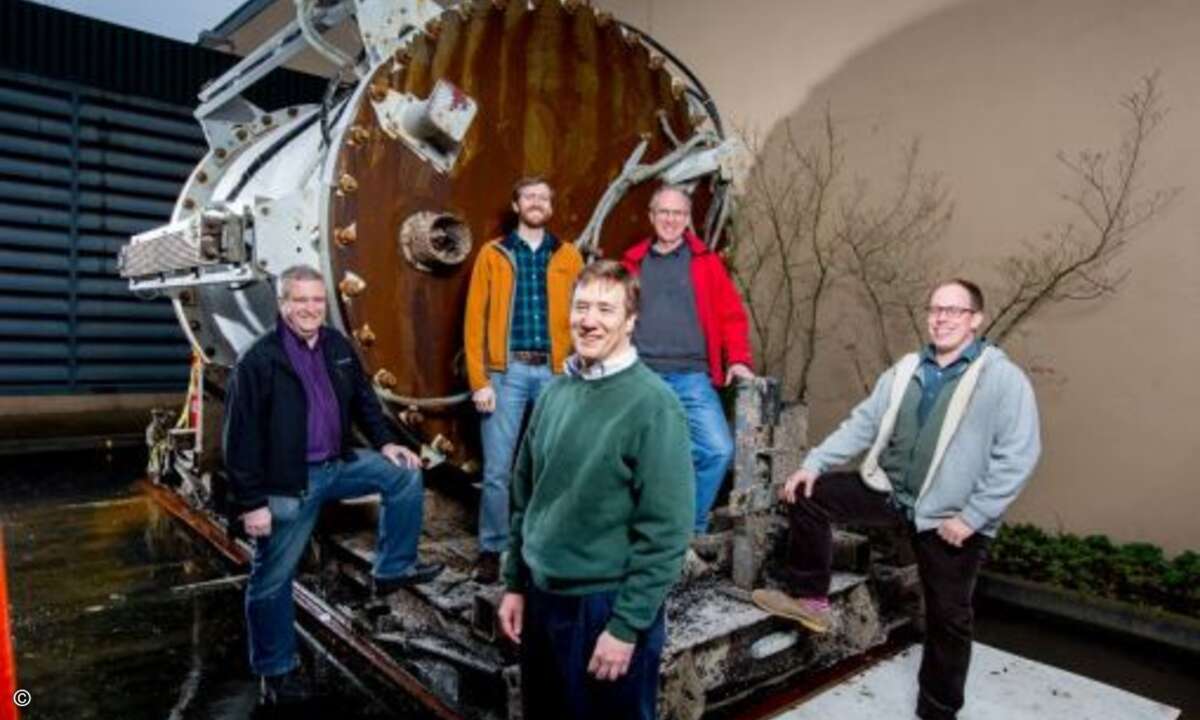 Das Project Natick-Team von Microsoft (von links): Eric Peterson, Spencer Fowers, Norm Whitaker, Ben Cutler und Jeff Kramer (Foto: Microsoft)