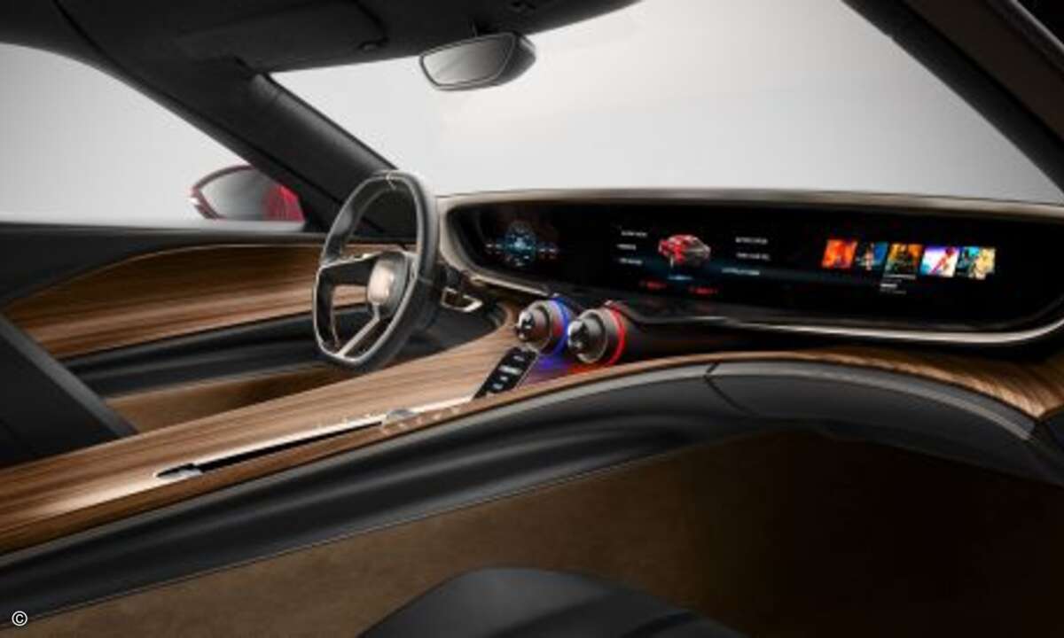 Aber auch das digitale Cockpit... (Foto: nanoFlowcell AG)