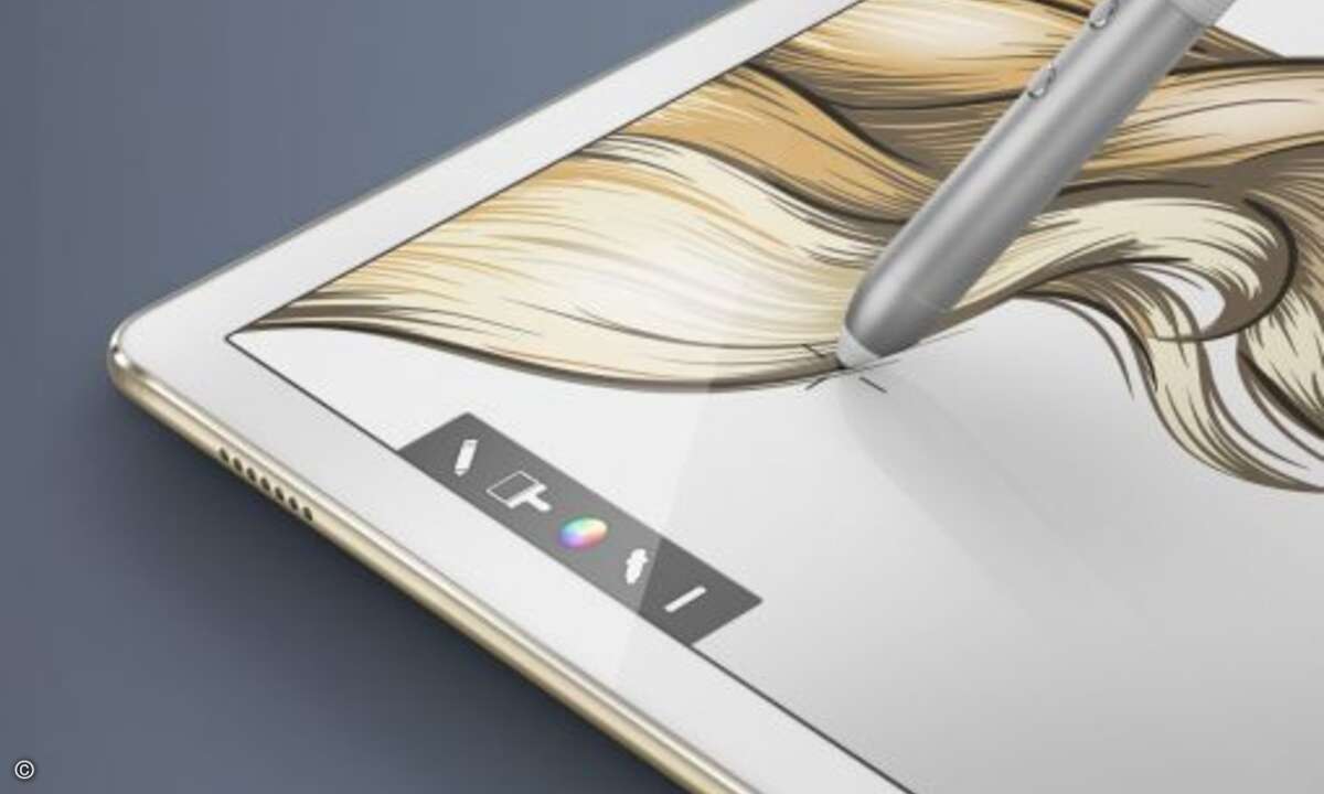 Als Eingabemedium wird der MatePen eine Art Stylus mit 2.048 Drucklevels mitgeliefert (Bild: Huawei)