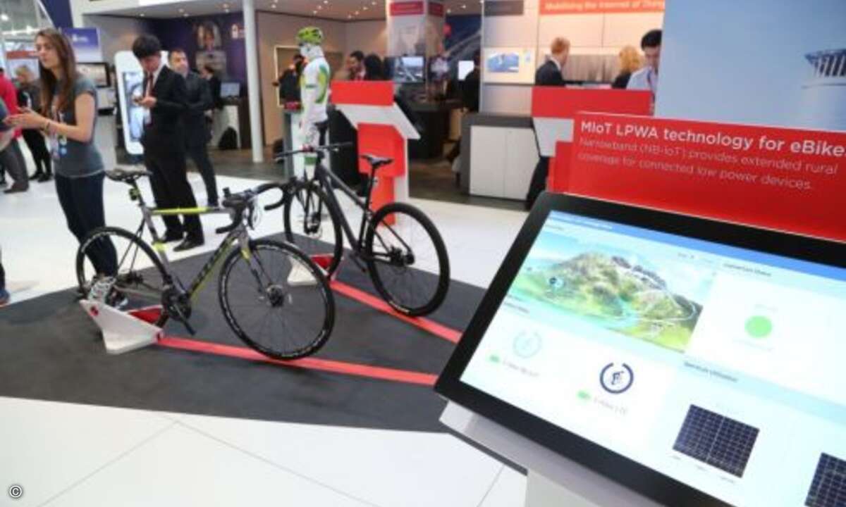 ..und normale Fahrräder werden heutzutage vernetzt (Foto: GSMA)