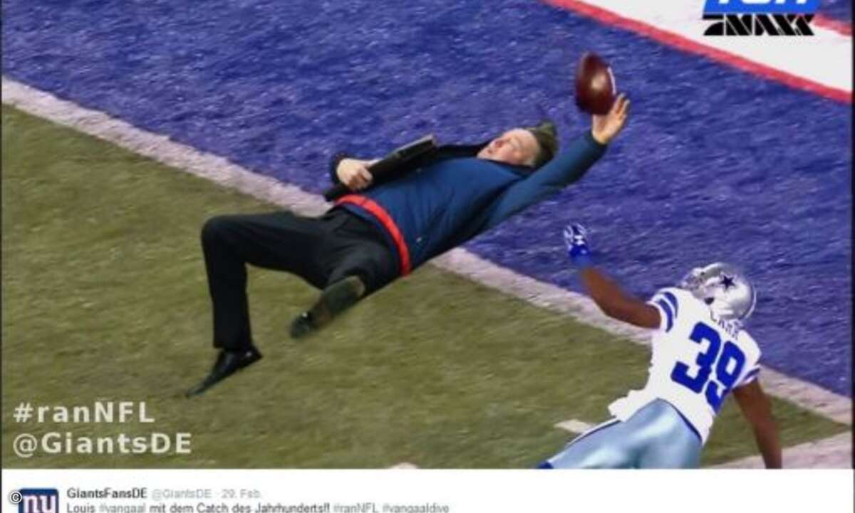 .. wie das Fangen eines Footballs in der Endzone (Foto: Twitter.com)