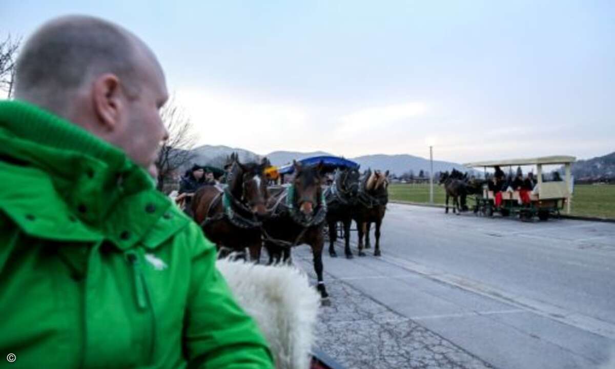 Auftakt zur Abendveranstaltung: eine Kutschfahrt am Tegernsee (Foto: SEP)