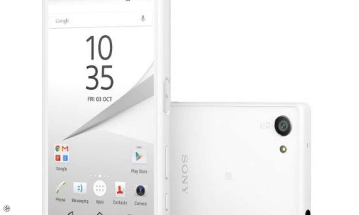 Wer ein kompaktes Telefon will, das noch leistungsstärker, schöner und zudem günstiger als das iPhone SE ist, kann zum Sony Xperia Z5 Compact greifen - muss dafür aber auf den goldenen iOS-Käfig verzichten und mit Sprüngen im Glas leben lernen (Bild: