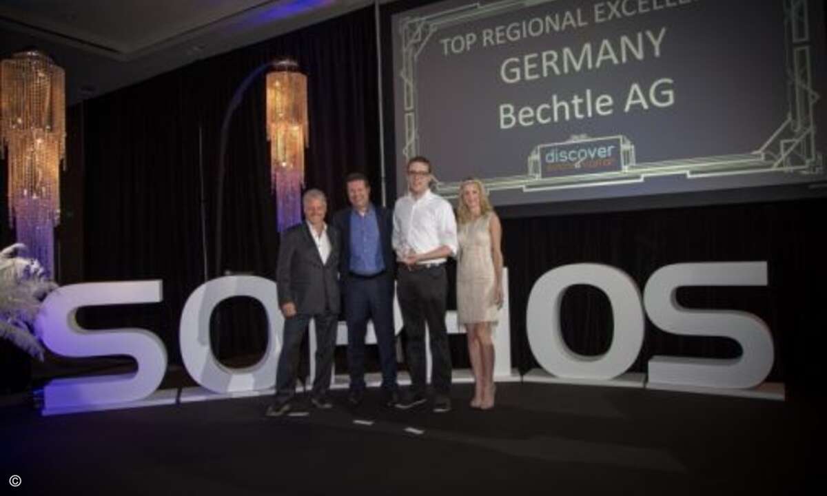 Bechtle wurde als »Top Regional Excellence Partner of the Year« ausgezeichnet (Foto: Sophos)