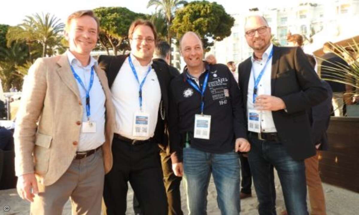 Bernhard Oertel (Sophos), Marc Burrelmann (Midland IT), Jörk Gödde (Exclusive Networks) und Uwe Strohbach (Unilab) (Foto: Sophos)