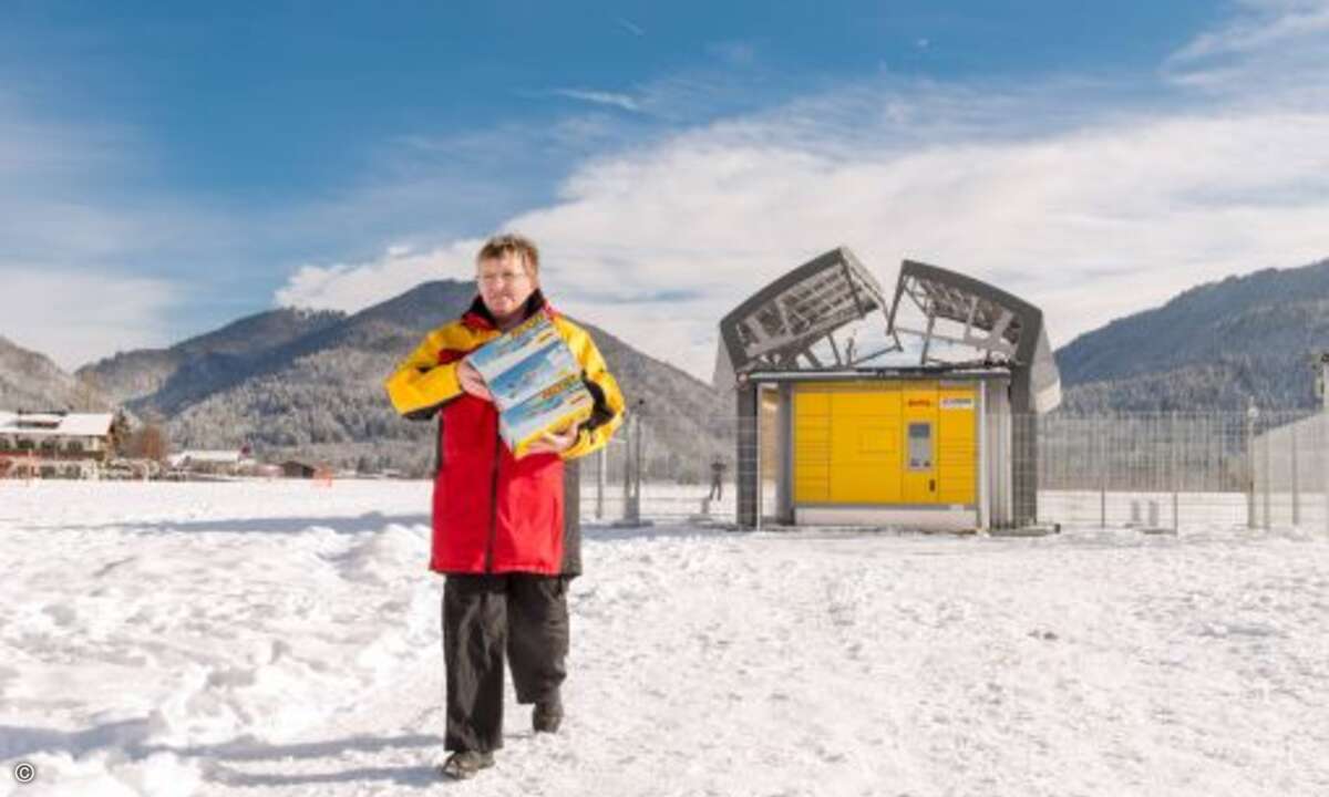 Paketkopter und die dazugehörige Packstation Skyport sind ein aktuelles Forschungsprojekt von DHL (Foto: DHL / Andreas Heddergott)