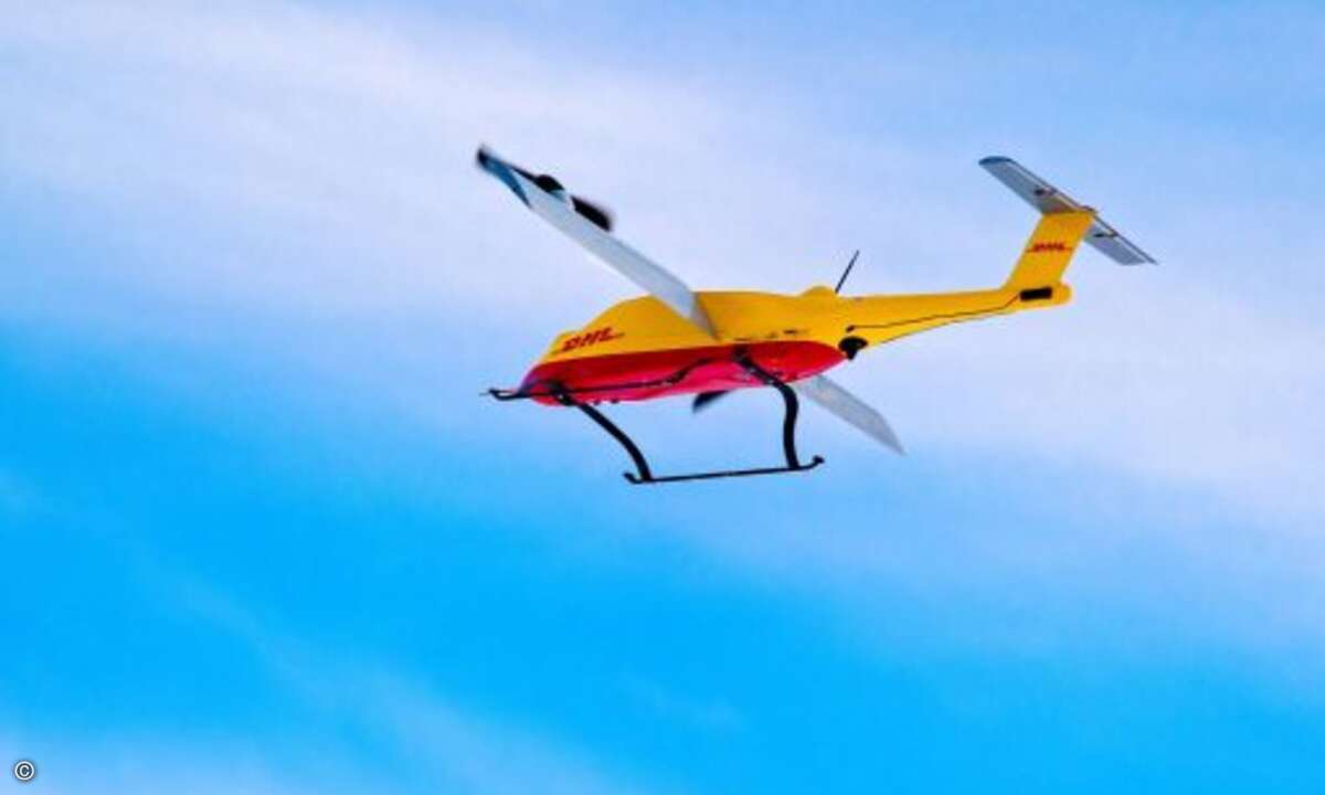 Der Paketkopter von DHL in Aktion (Foto: DHL / Andreas Heddergott)
