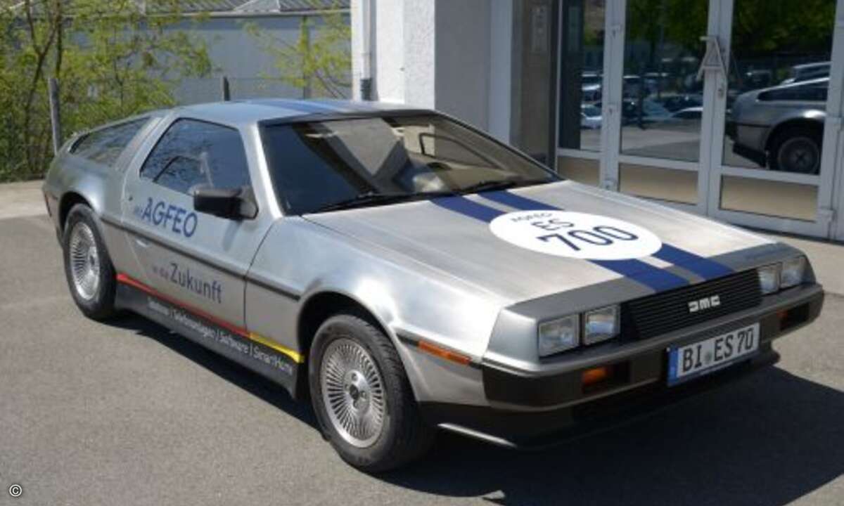 Kein Wunder: Die meisten Händler kennen das kultige Fahrzeug nur aus den Zurück in die Zukunft-Filmen(Foto: Agfeo)