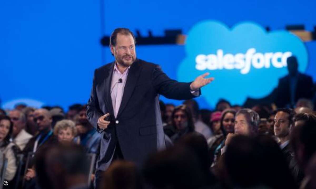 Platz 6 (Gesamt: 13): Marc Benioff von Salesforce mit 33,4 Millionen Dollar (-16%) (Foto: Salesforce)