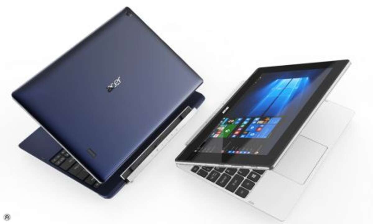 Acers »Switch V 10« mit integriertem Fingerabdruck-Scanner erlaubt die Anmeldung über Windows Hello (Bild: Acer)
