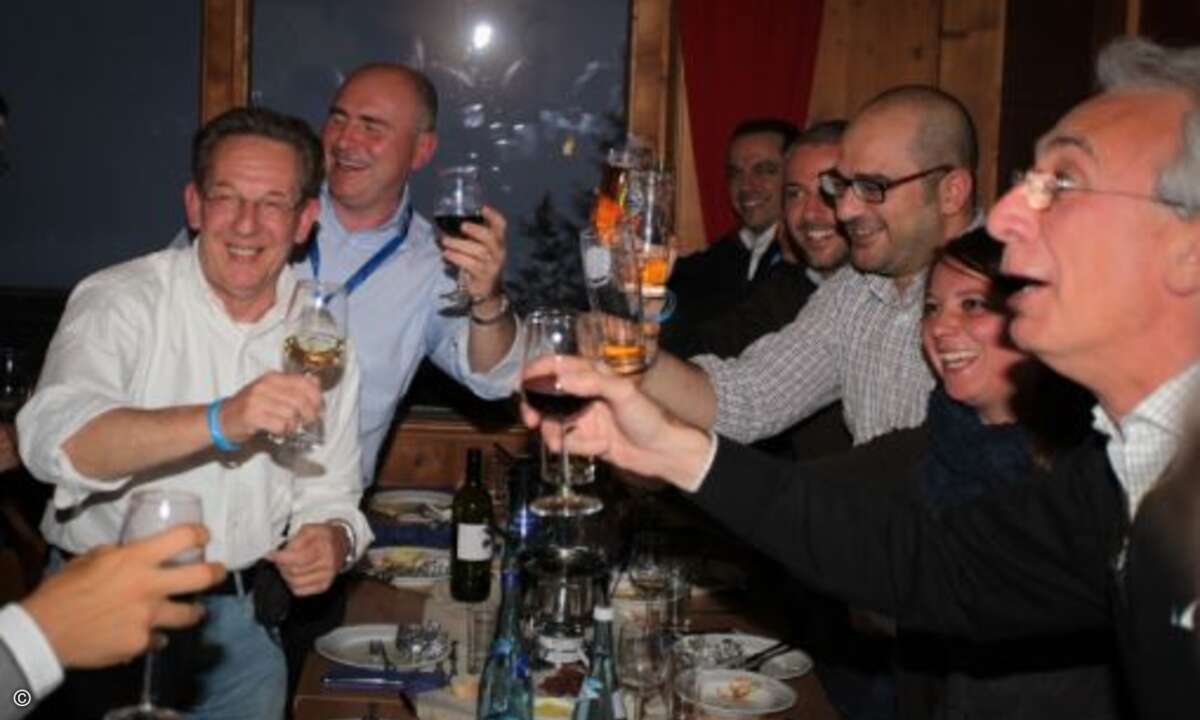 ...in der kräftig gefeiert wurde (Foto: Barracuda Networks)