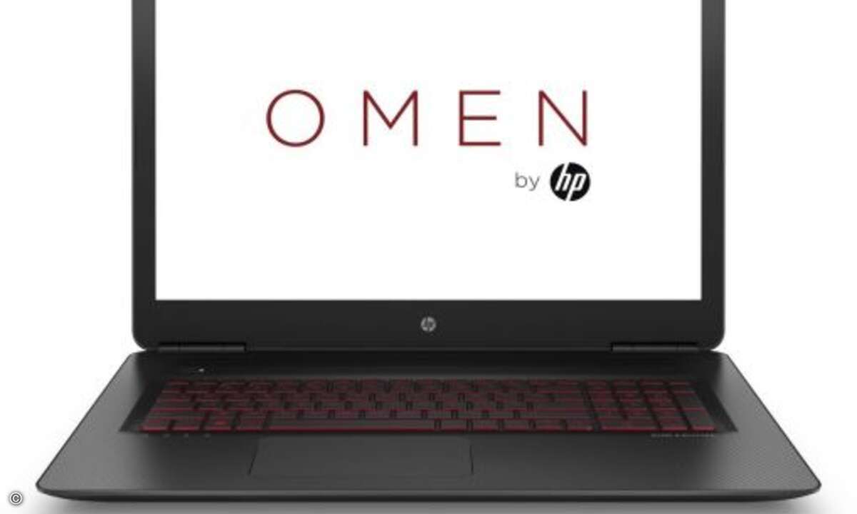 Das Keyboard der neuen »Omen by HP«-Notebooks leuchten in Dragon Red (Bild: HP)