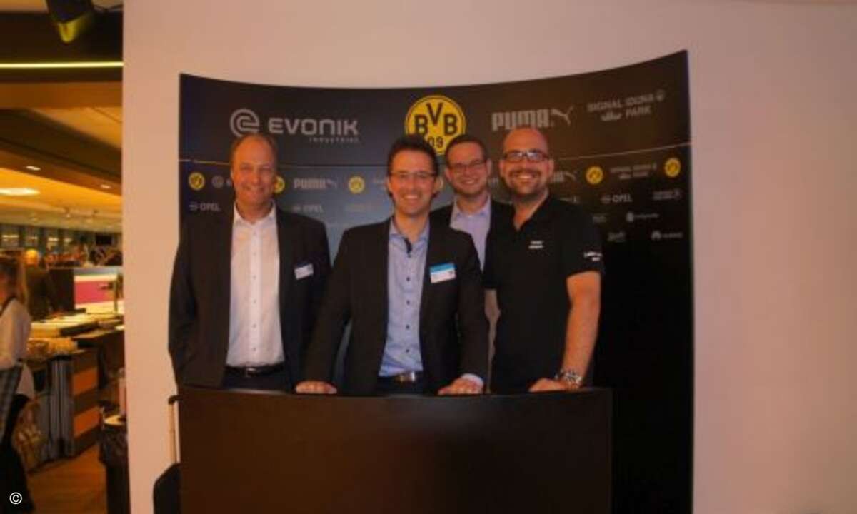 Jörk Gödde (Exclusive Networks), Mario Winter (Sophos), Stefan Jantzer (Exclusive Networks) und Patrick Andreas (Tarox) (Bild: CRN)