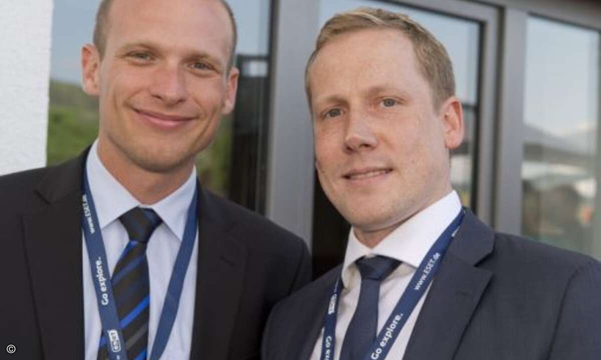Miroslav Mikus und Markus Grüneberg von Eset (Foto: Eset)