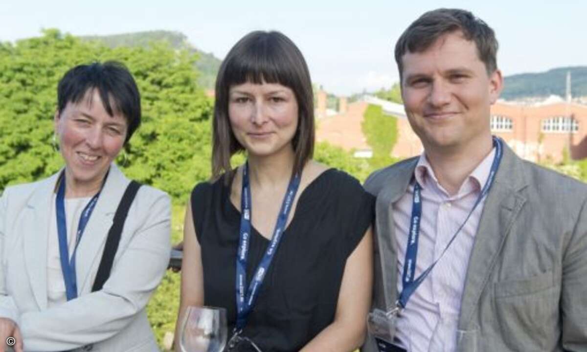 Antje Händel (Tritum), Stephanie Barnebeck (Jenpix) und Robert Barnebeck (Tritum) (Foto: Eset)