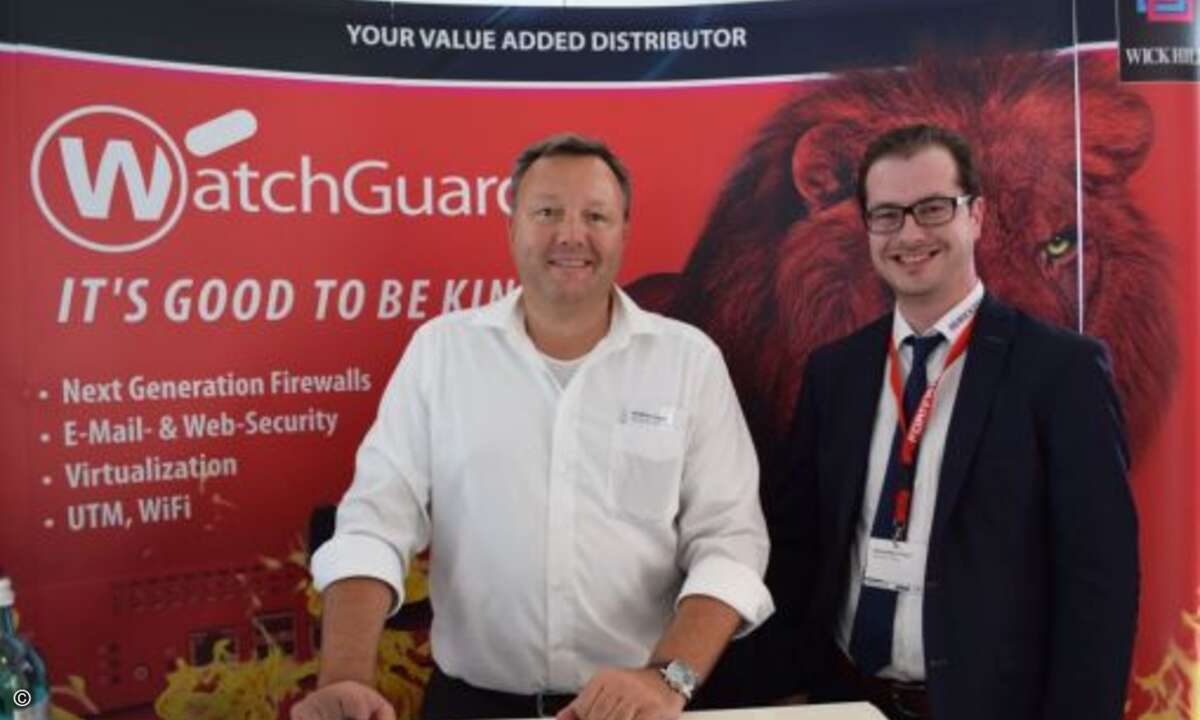 Matthias Jessen (WatchGuard) und Maximilian Franz (von Wick Hill)(Bild:CRN)
