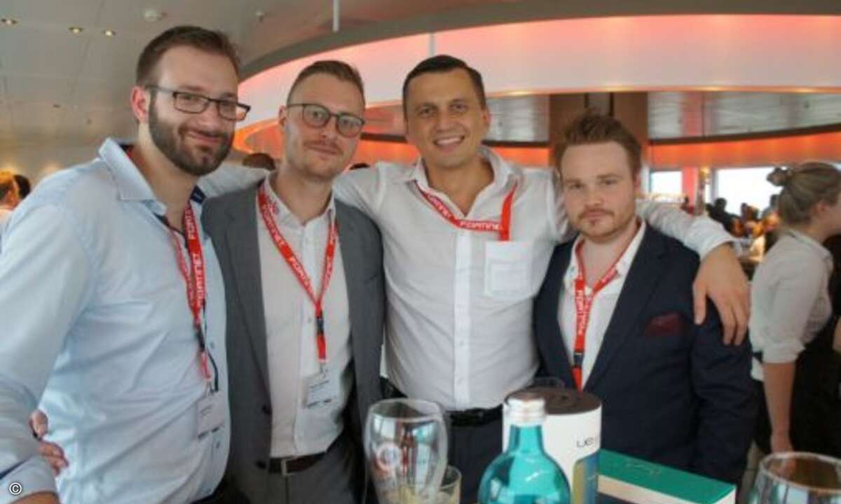 Kerim Kirecci (IT-ON.NET), Melvin Schröder (Wick Hill + Zycko), Adam Sobotkiewicz (Wick Hill + Zycko), Dennis Gerlach (Wick Hill + Zycko) (Bild:CRN)
