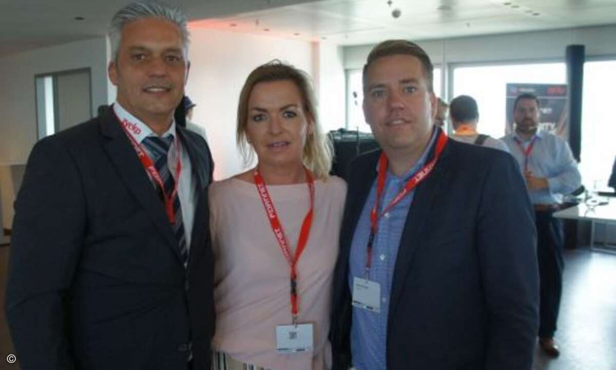 Marcel Künzenbach (Wick Hill +Zycko), Carolin Schlüter (CRN) und Pierre Frasz (Viakom) (Bild:CRN)