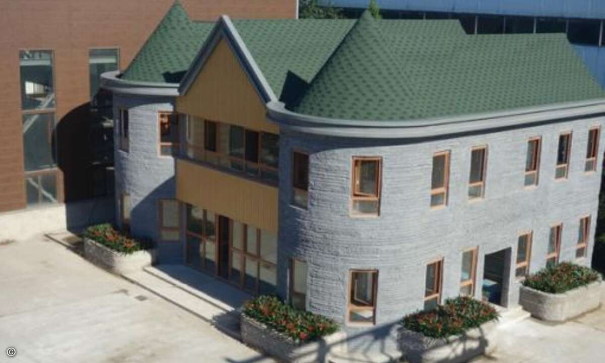 Fertig ist die schmucke Villa aus dem Drucker (Foto: HuaShang Tengda)