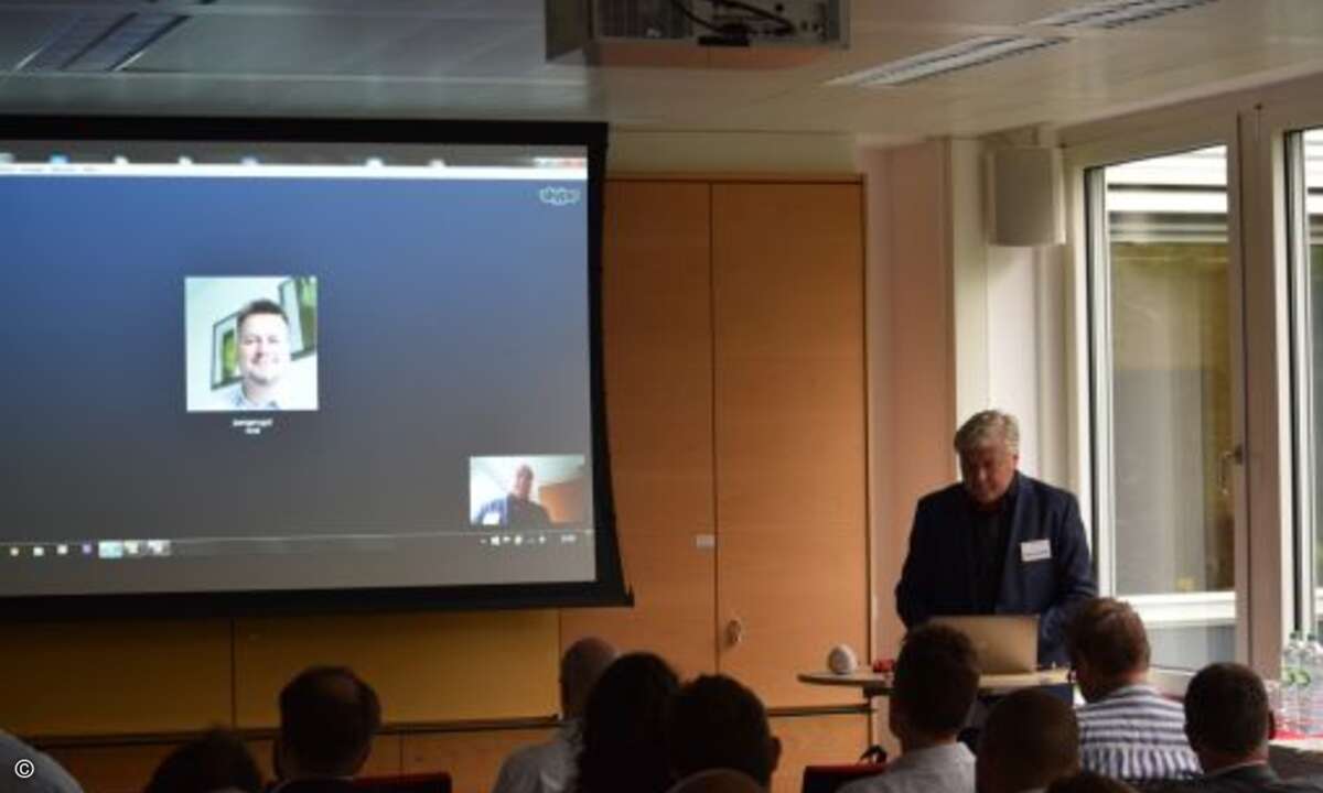 Jürgen Gut (IT-On.NET) wurde per Skype zugeschaltet (Foto: CRN)