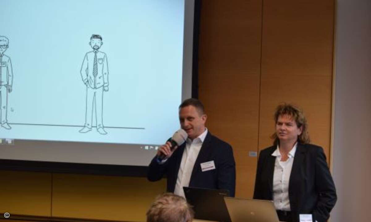 Carsten Schwab (Tech Data) und Marion Weiß (Lenovo) stellten unter dem Motto »Need for Speed«... (Foto: CRN)