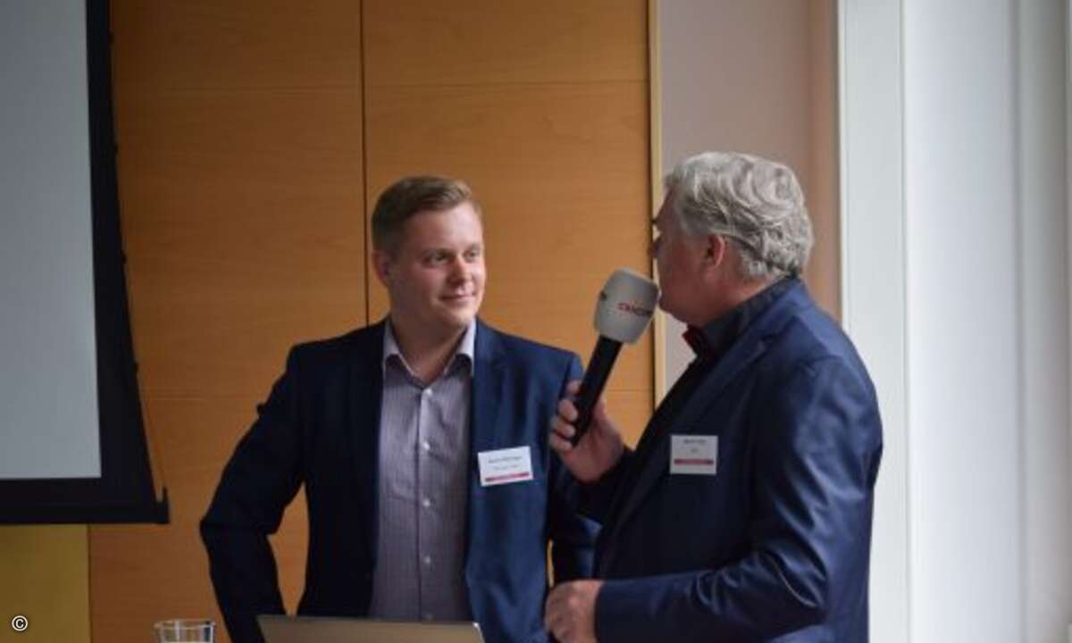 Sascha Neininger (Neininger) beantwortete die Fragen von CRN-Chefredakteur Martin Fryba zur MSP-Praxis im Systemhausalltag gewohnt kompetent (Foto: CRN)